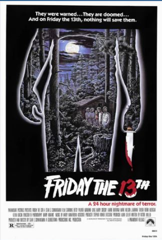 Add a touch of horror to your collection with MTV 119’s "Friday 13th" poster—featuring a chilling silhouette, forest backdrop, and ominous tagline. Perfect for movies & TV fans, printed on premium gloss paper.