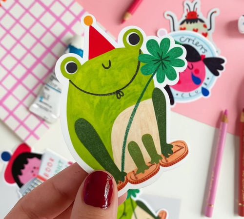 Lucky Frog Sticker