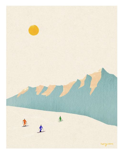 Happy Skiers by Henry Rivers