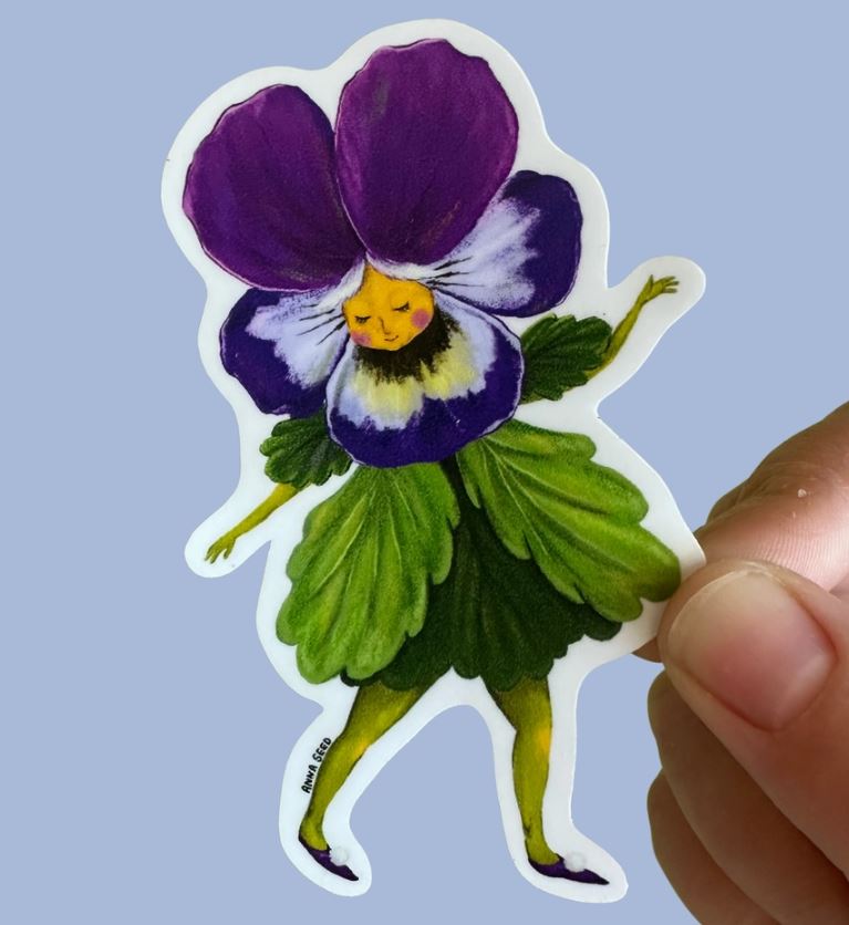 Pansy Lady Sticker
