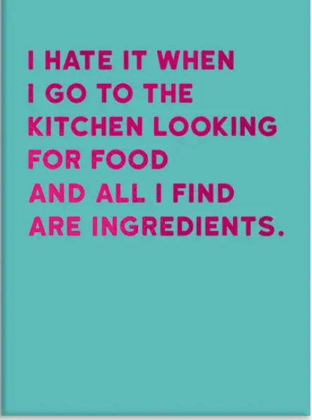 Ingredients Fridge Magnet