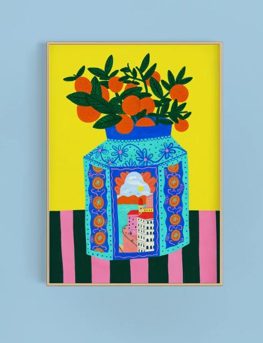 Italian Vase Art Print by Kerrie Illustrates