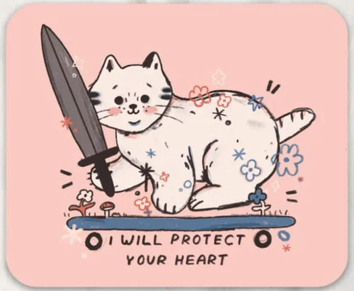 Cat I Will Protect You Sticker
