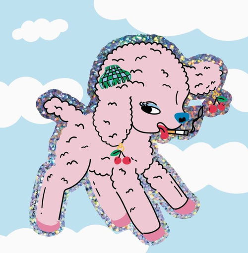 Little Lamb - Glitter Vinyl Sticker