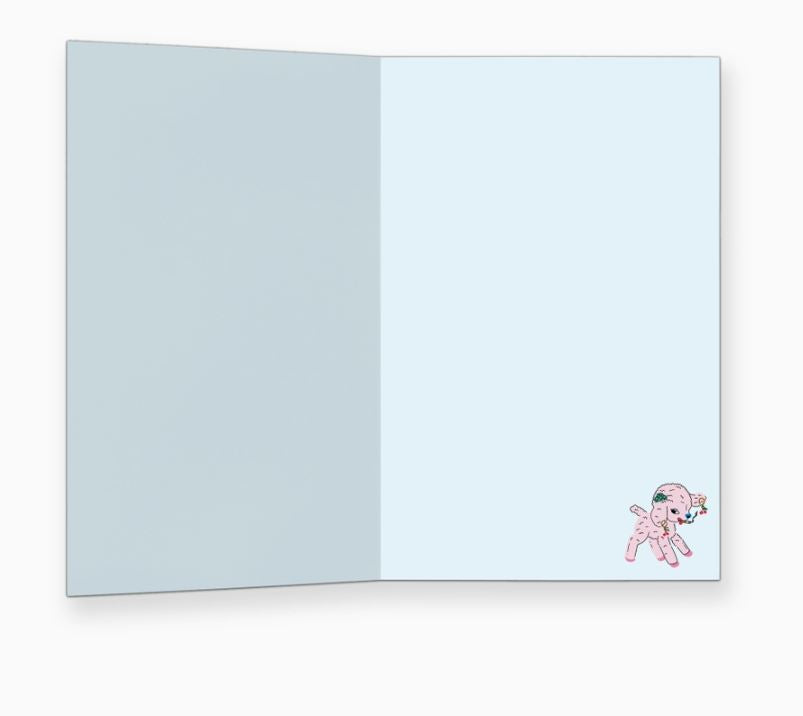 Little Lamb Psycho Birthday Card