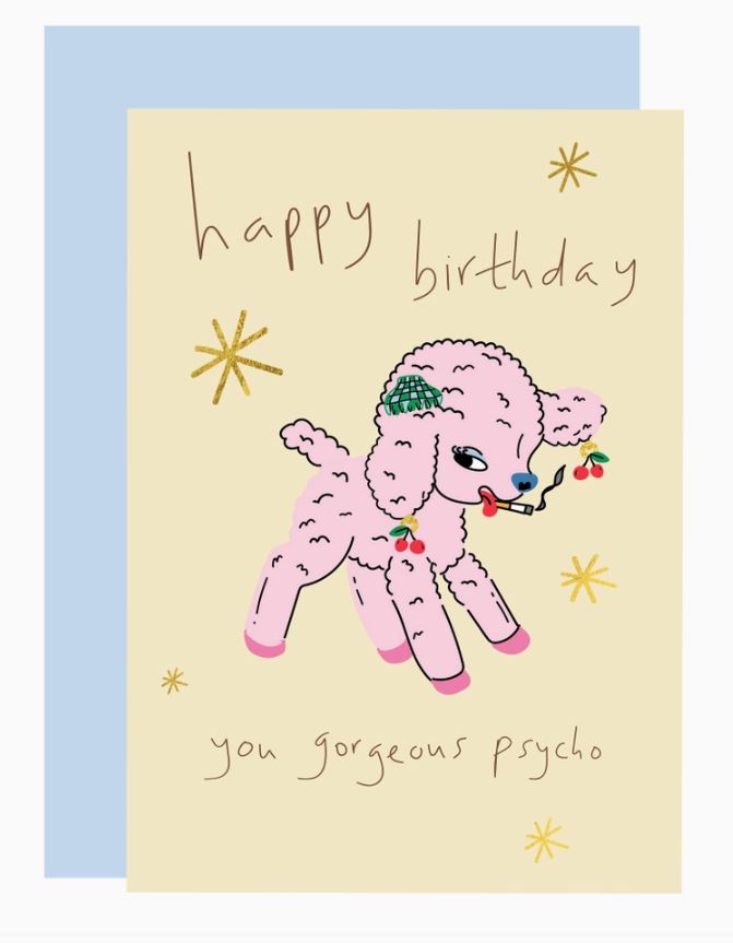 Little Lamb Psycho Birthday Card