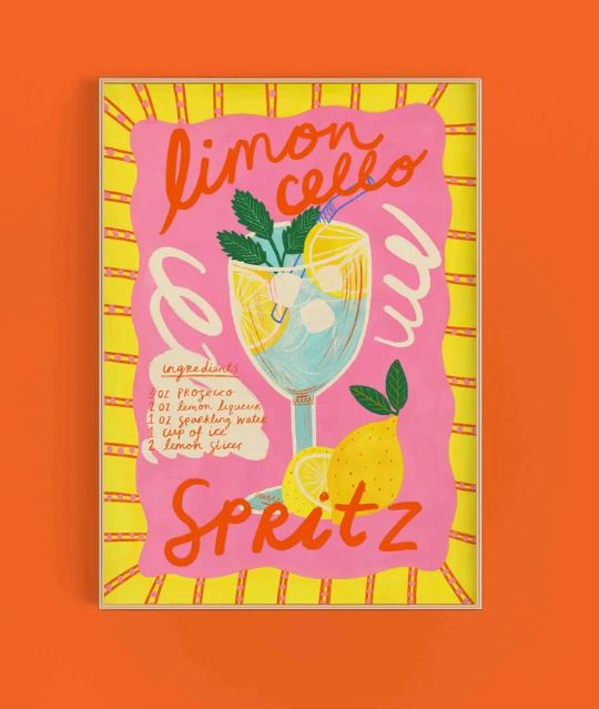 Limoncello Art Print by Kerrie Illustrates