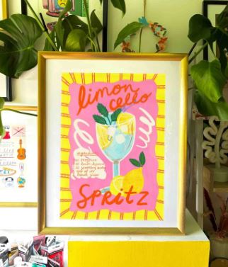 Limoncello Art Print by Kerrie Illustrates