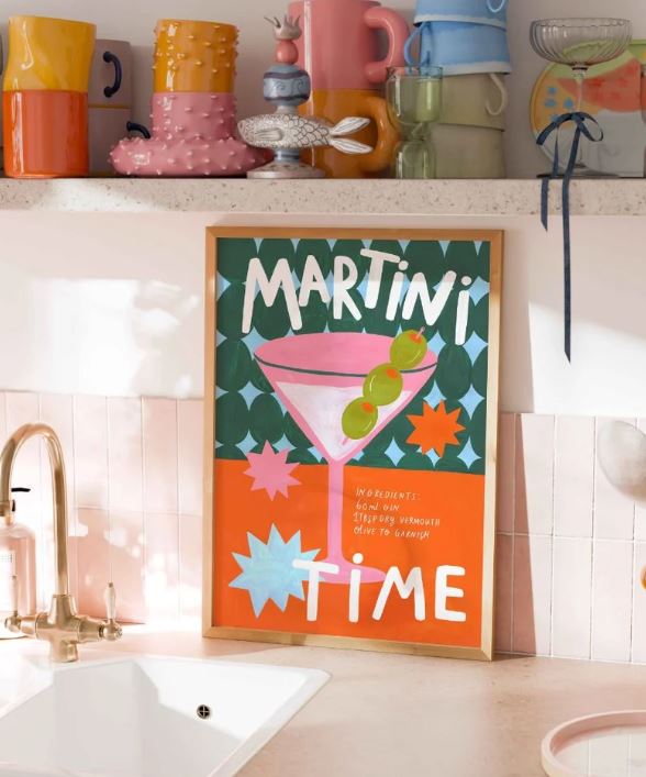 Martini Art Print by Kerrie Illustrates