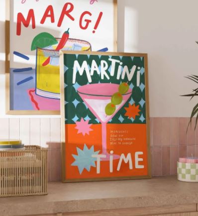 Martini Art Print by Kerrie Illustrates