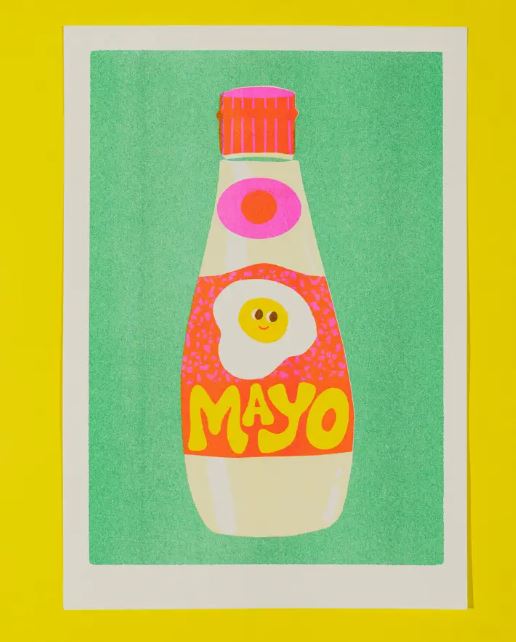 Garlic Mayo Riso Print by Naomi Wilkinson Illustration
