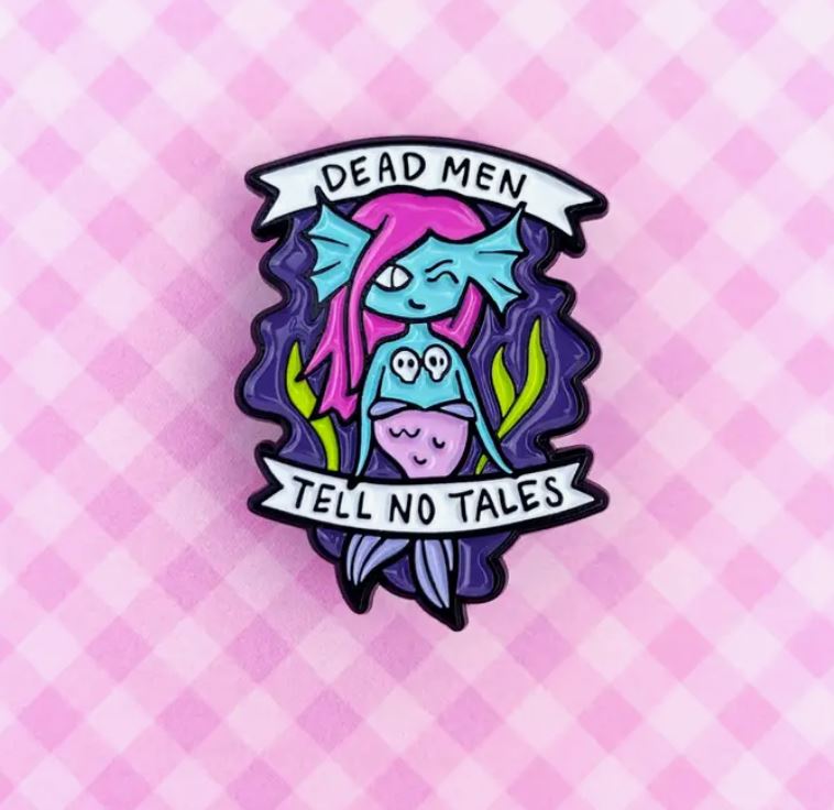 Fin Fun Merwitch Merwitch Enamel Pin – Blue Dog Posters