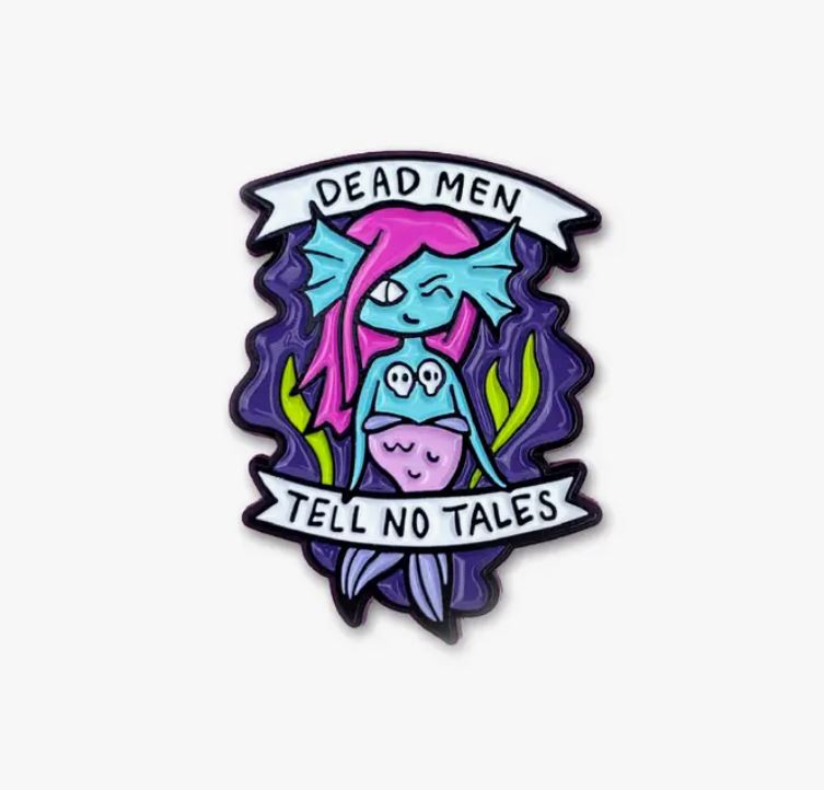 Fin Fun Merwitch Merwitch Enamel Pin – Blue Dog Posters