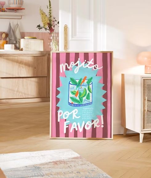 Mojito Por Favour Art Print by Kerrie Illustrates