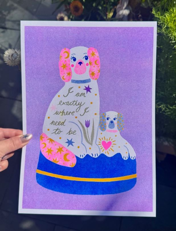 Exactly Where I Need to Be A4 Risograph - Amy Hastings
