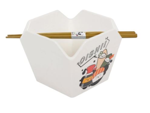 Takeout Box Serving Bowl With Chopsticks Oishii