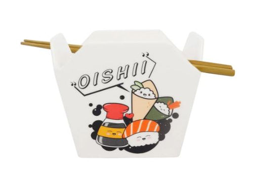 Takeout Box Serving Bowl With Chopsticks Oishii