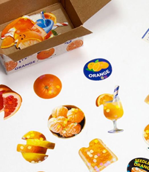 Japanese Mini Sticker Box Orange