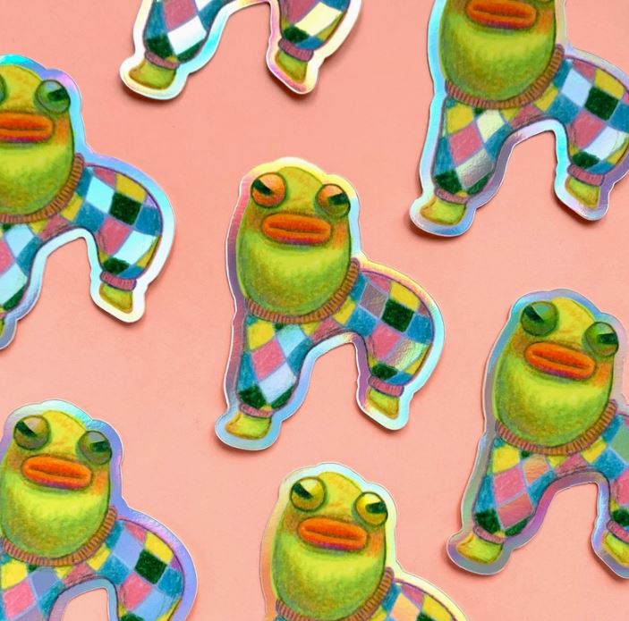 The Finest Pantaloons - Holographic Vinyl Sticker