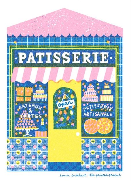 Patisserie Shop A4 Print by Printed Peanut