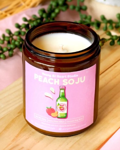 Young at Heart Candle Peach Soju