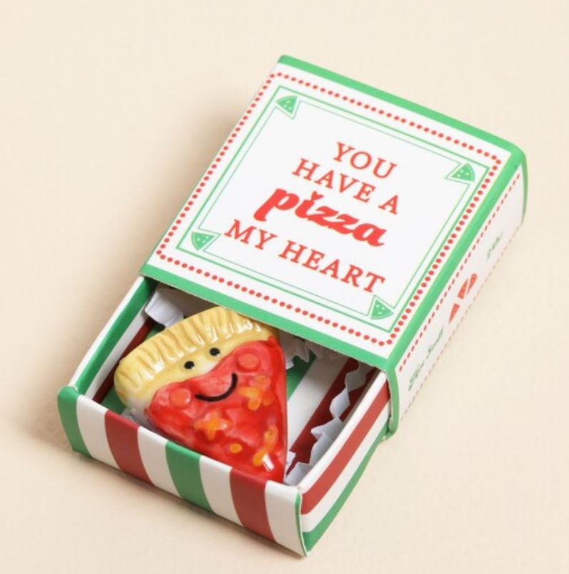 Tiny Matchbox Ceramic Token - Pizza