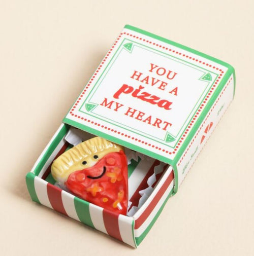 Tiny Matchbox Ceramic Token - Pizza