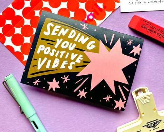 Sending You Positive Vibes Greeting Card