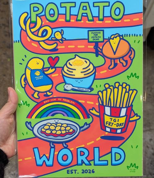 Potato World A5 Archival Print by Inner Baby