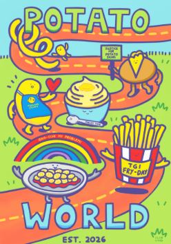 Potato World A5 Archival Print by Inner Baby