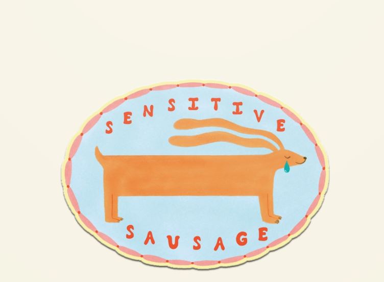 Sensitive Sausage Vinyl Sticker