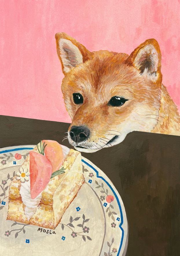 Shiba and Dessert by Mosla