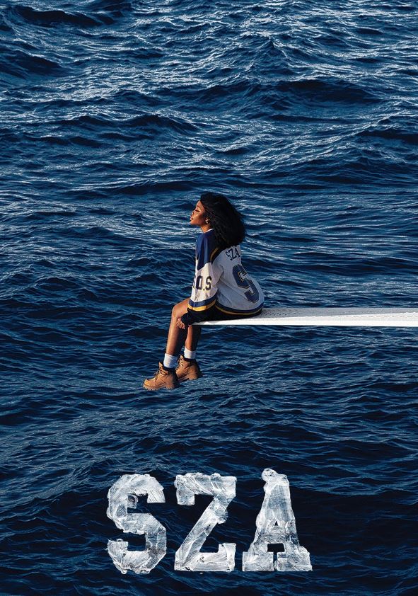 Sza Vertical Lettering SZA – Blue Dog Posters