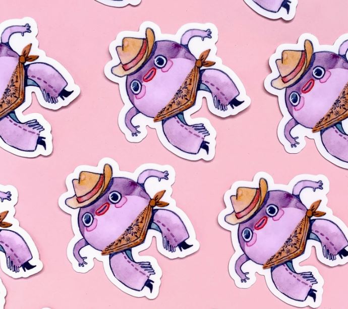 Toad Cowboy - Vinyl Sticker