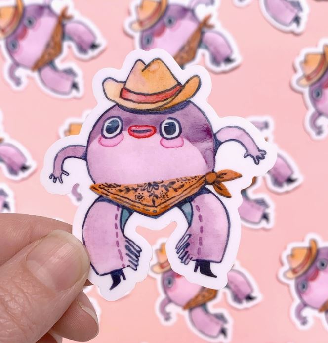 Toad Cowboy - Vinyl Sticker