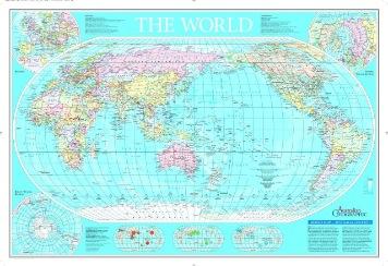 World Map Aus Geo (Laminated) Large - Regular Posters