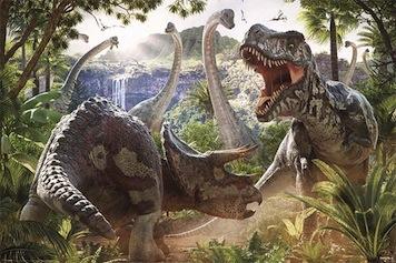Dinosaurs Battle - David Penfound Large - Regular Posters