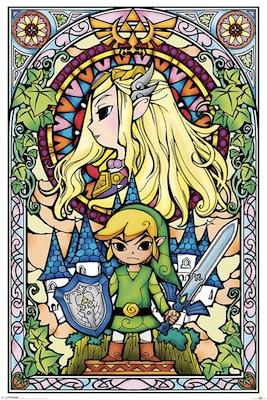 The Legend Of Zelda - Stained Glass Large - Regular Posters