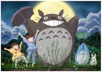 Studio Ghibli Character Totoro Block Giant Wall Art Poster
