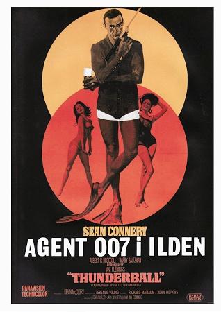 James Bond Thunderball Red & Orange Small - A3 Posters