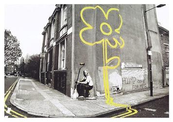 Banksy Wall Flower Small - A3 Posters