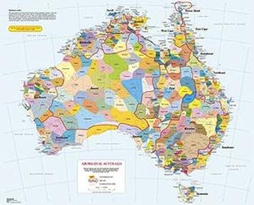 Aboriginal Australia Map - Small Large - Premium Maps