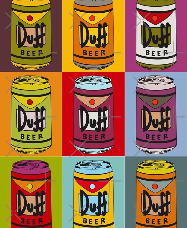 Introducing the Warhol Duff Beer Apron from Blue Dog Posters! Featuring nine colorful squares, each showcasing a vibrant can of Duff Beer against different background shades, this pop art grid design is perfect for our Homewares Collection. Stylish and machine washable, this apron is a must-have for any kitchen.