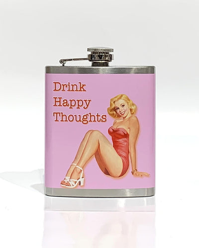 Hip Flask - Drink Happy Thoughts Flasks