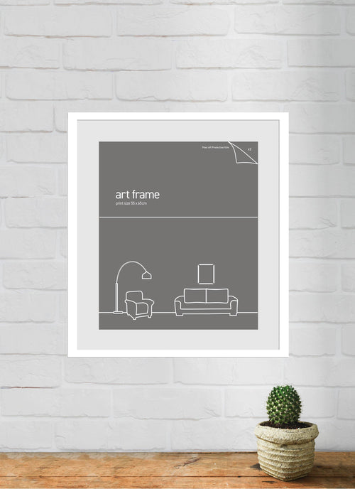Gallery Frame 55x65cm White (single mat) Large Frames