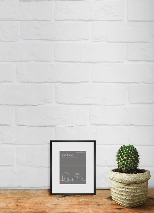 Deluxe Postcard Frame 10x14.5 - Black Small Frames