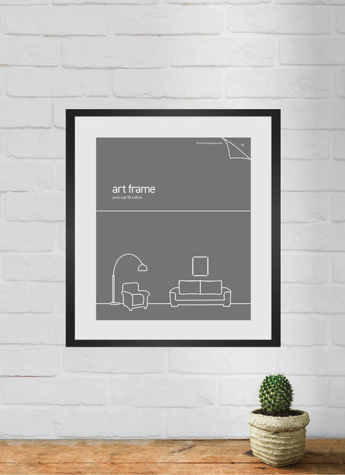 Gallery Frame 55x65cm Black (single mat) Large Frames