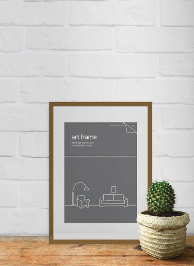 Deluxe Frame A3 Rustic Oak Mat Board Small Frames