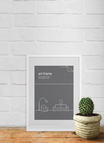 Deluxe Frame A4 White (single mat board) Small Frames