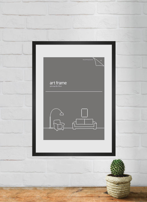 Deluxe Frame A2 Black (single mat board) Large Frames